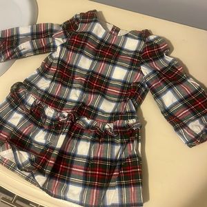 Toddler Girl Christmas Tartan Plaid Dress